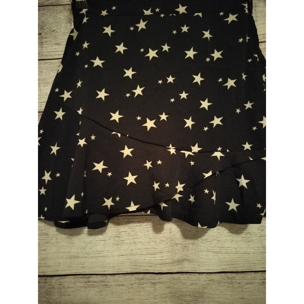 Nasty Gal 4 Star As You Mean to Go On Mini Skirt Black Ruffle High-Waist A  Line - Picture 2 of 4